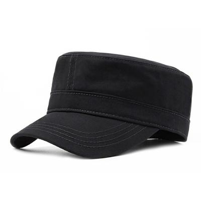 China COMMON Sun Shade Hat Outdoor Leisure Fishing Black Flat Surface Fit Military Cap Hats Wholesale for sale