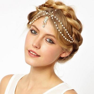 China Other Forehead Chain For Women Jewelry Headpiece Rhinestone Chains Crystal Bridal Headwear Luxury Hair Accessories for sale