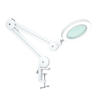 China Magnifying led magnifying lamp with clamp, adjustable arms open lamp, 3 color modes, for for sale