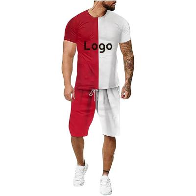 China 2021 QUICK DRY New Style Summer 2 Pieces Suits Casual Tracksuits Mens Fashion Short Sleeve Shirts And Shorts With Pockets for sale