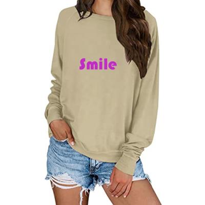 China 2021 Fashion Casual QUICK DRY Women's Link Dye Sweatshirt Sporty Crewneck Sleeves Pullover Long Ribbed Cuffs Edges Sweaters Outwear Hoodie for sale