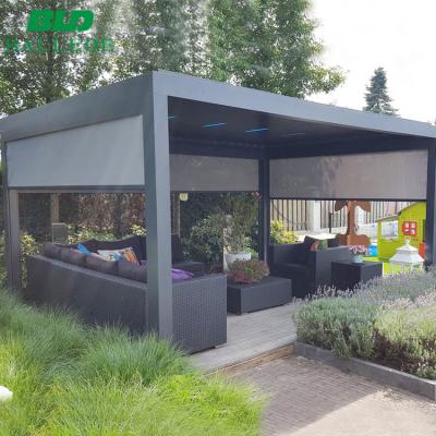 China Easily Assembled Sun Shade Remote Control Electric Aluminum Outdoor Pergola Patio Roof System for sale