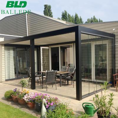 China Customized Easily Assembled Waterproof Aluminum Pergola Patio Roof Louvered System Motorized Arches Arbors Pergolas for sale