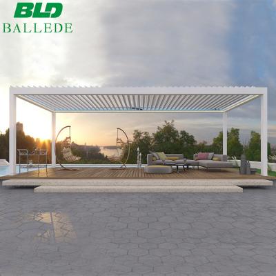 China Easily Assembled Outdoor Waterproof Aluminum Patio Cover Deck Opening Awning Electric Roof System Arches Arbors Pergola for sale