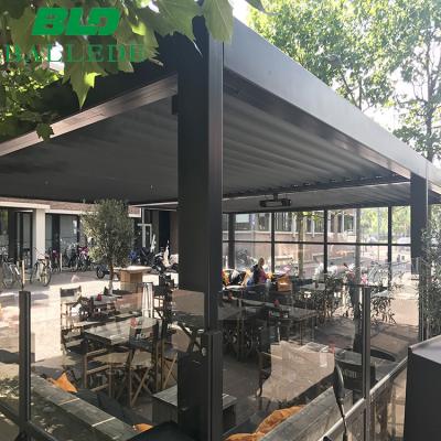 China Easily Assembled Electric Aluminum Bioclimatic Deck Roof Remote Control Patio Pergola Roof for sale