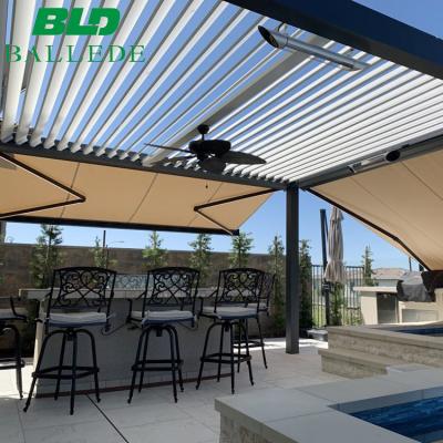 China Easily Assembled Remote Control Motorized Functional Adjustable Aluminum Pergola Opening Canopy Roof Systems for sale