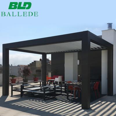 China Easily Assembled Waterproof Rain Cover Pergola Deck Aluminum Veranda Roof Canopy For Swimming Pool for sale