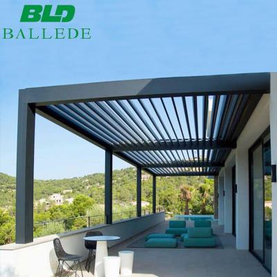 China Easily Assembled Outdoor Rainproof Aluminum Motorized Patio Cover Canopy Roof Pergola 4*3 for sale