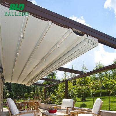 China Sunshade Door Aluminum Awning Windproof Construction Retractable Tent for sale