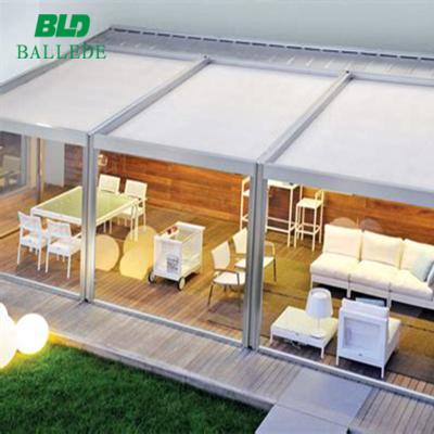 China Waterproof Aluminum Garden PVC Sunshade Retractable Tent for sale