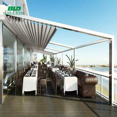 China Sun Rain Protection / Waterproof Anti UV Electric Aluminum Awning With Retractable Roof for sale