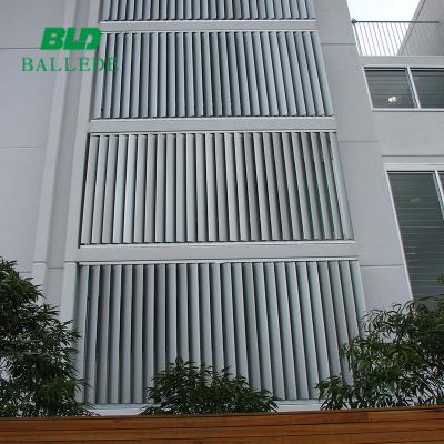 China Commerical / Residential Buildings / Windows / Exterior Aluminum Curtain Wall Curtain Wall Canopy With Oval Blades for sale