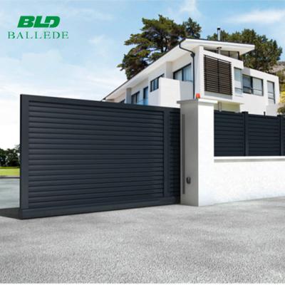 China Modern Custom Designs Exterior Aluminum Automatic Home Main Height Driveway Sliding Gate for sale