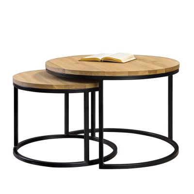 China Adjustable Classical French Dome Design Living Room Furniture Round Metal Top Leg (Height) Solid Wood Coffee Table for sale