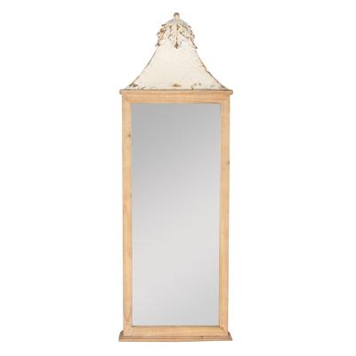 China Wall Decor French Style Large Wooden Vanity Shabby Chic White Decorative Wall Mirror for sale