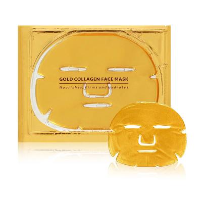 China Private Label 24k Gold Moisturizer Moisturizer Moisturizing Sheet Anti Aging Facial Mask With Collagen for sale