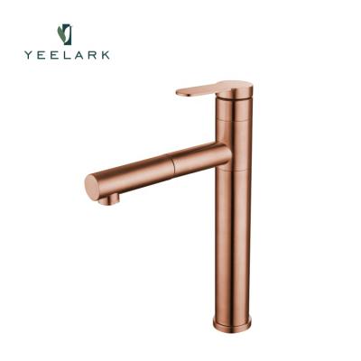 China Thermostatic Faucets Deck Mounted China Manufacturer Rose Gold Single Lever Hot and Cold Water Faucet Watermark Watermark Mixer Kitchen Faucet Faucet for sale