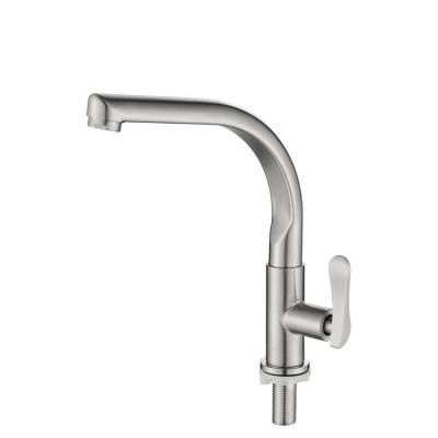 China Factory Supply Kitchen Faucets Modern Cheap Cold Water Kitchen Faucet Brushed Sink Faucet for sale