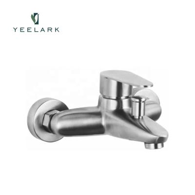 China Without Slide Bar Wholesale Stainless Steel Bathtub Faucet Wall Mounted Shower Faucet Mixer for sale