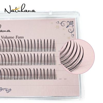 China NATUHANA Soft Natural Mink Eyelash Extension Tray Individuals False Lashes Supplies Fish Tail Volume Eyelashes for sale