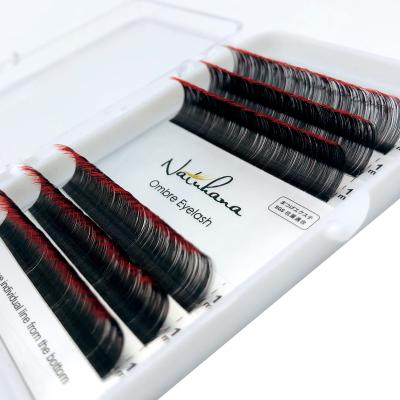 China NATUHANA 6Rows Different Mink Lash False Gradients Eyelashes Professional Salon Makeup Tools Eyelash Natural Soft Color Ombre for sale