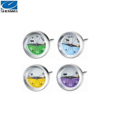 China Cheap Mini Small Round Mini Meat Lamb Pork Beef Chicken Thermometer for sale