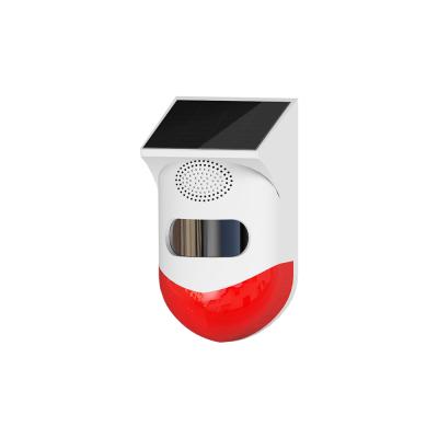 China Outdoor Fully Waterproof Infrared Alarm Solar Power Smart Home Use Intelligent Detect Remote Control Infrared Alarm for sale