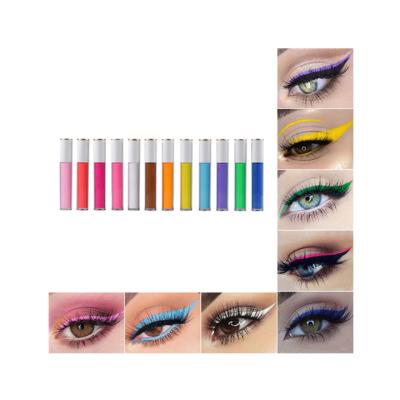 China Vegan Waterproof Pink Liquid Eyeliner Neon Colors Water Activated Pastel Color Neon Eyeliner for sale