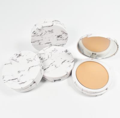 China CONCEALER Face Makeup Pore Minimizing Setting Powder Marble Container Color Concealing Pressed Powder Foundation for sale