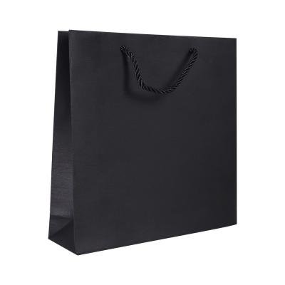 China Recyclable Black Wire drawing process Custom Color Portable Paper Bag For  Gift Packaging Shopping Bags for sale