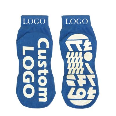 China 037 Custom Logo Antibacterial Yoga Trampoline Non-Slip Trampoline Park Grip Socks for sale