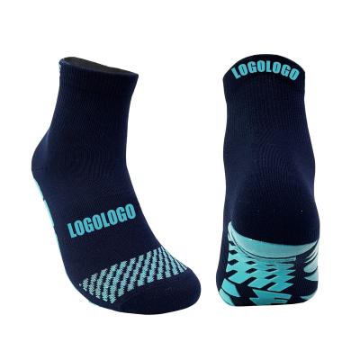 China 037 Customl Anti-Bacterial Non-Slip Grip Socks Yoga Socks Football Grip Socks for sale