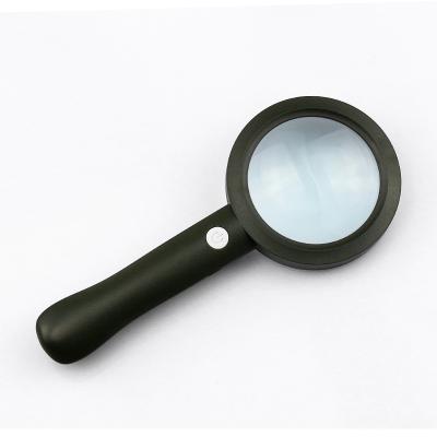 China 9 Lights 75mm USB Charging Rechargeable Handheld Magnifying Glass For Coins for sale