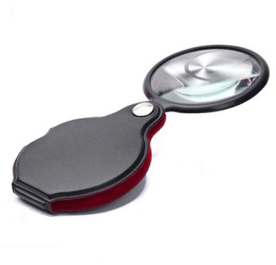 China Pocket Rubber Cortical Fold Make To Fire Pocket Magnifying Glass 60 Mm for sale