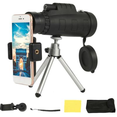 China With Tripod For Stand 50x60 Monocular Telescope Optical Zoom With Phone Camera Tripod Mount Clip Bag for sale