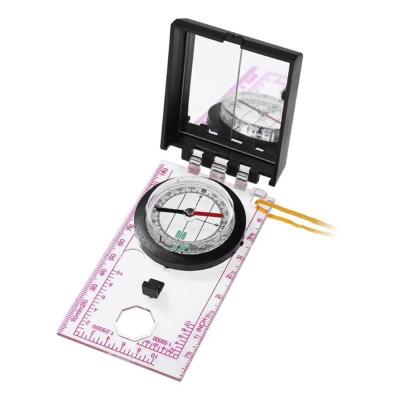 China Plastic Tools Setting Outdoor Map Compass With Mirror for sale