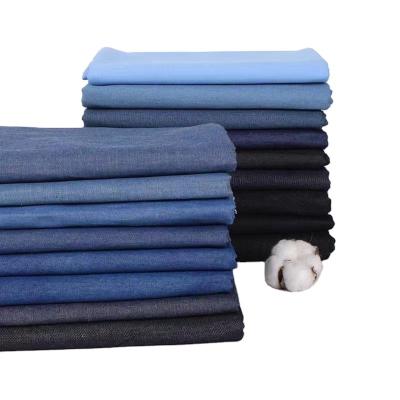 China Custom Selling Good Breathable Stretch Woven Denim Fabric With Stock Lot for sale