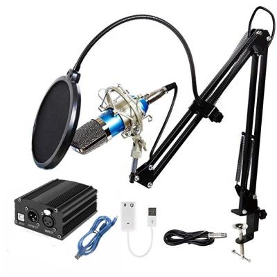 China BM-700 NB-35 Studio Recording Condenser Microphone Arm Stand Shock Mount Filter USB Adjustable Board 48V Phantom Power for sale