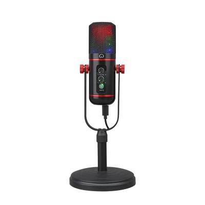 China Type-C USB Microphone Mc-200 Mobile Phone Computer Microphone New Comes With Light RGB Capacitive Blast Microphone for sale