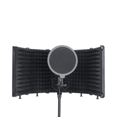 China High Quality Studio Sound Microphone Filter Reflection Shield Recording Shield Recording Reflection Filter Sound Studio Microphone Isolation Shield for sale