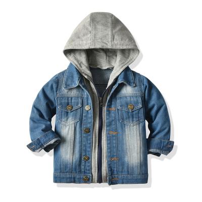 China Wholesale price viable blue hooded boys factory fashionable cowboy warm jackets for sale