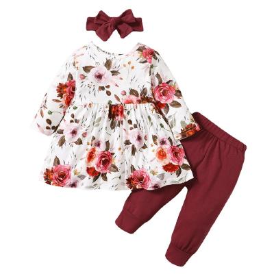 China Factory Outlet Soft Spring And Autumn Girl Multicolor Floral Korean High Quality Set for sale