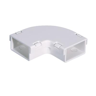 China Wiring Fitting Installation PVC Conduit Trunking Elbow 39*19 Fitting Universal Trunk Tray Trunking PVC for sale