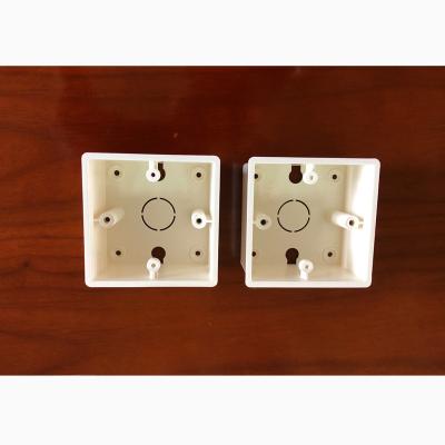 China Residential 86*86*43 Way Cambodia Quality 1 Size PVC Junction Switch Box Black Electrical Electrical Casing for sale