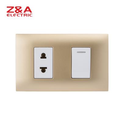 China PC + AH2212.MCHP Copper Wall Switch American Standard Italy Europe Socket Light Home for sale