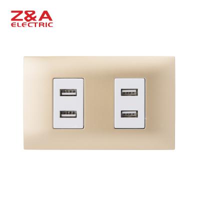 China PC + AH2226.MCHP American Standard Wall Outlet Italy Europe Plug Light Copper Home for sale