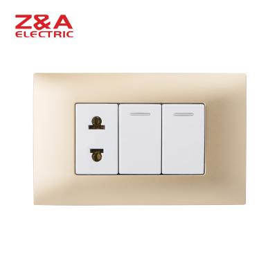 China PC + AH2312.MCHP Copper Wall Switch American Standard Italy Europe Socket Light Home for sale