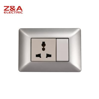 China US Standard PC+Copper BM1343.3W.SLV WALL SWITCH Italy Europe Home Matix Plug Light American Standard for sale