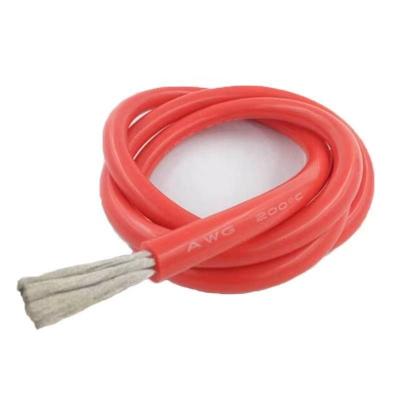 China Household 200 Degree Extra High Flexible Wire 4 6 7 8 10 11 12 13 14 AWG Tinned Copper Coated Silicone Rubber Insulated Electric Cable for sale