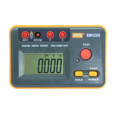 China Insulation resistance+Measure Voltage BM4200 Insulation Voltage Meter Digital Megger Earth Ground Resistance Tester 0-2000 Ohm for sale